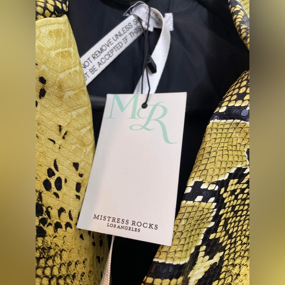 Mistress, rocks, snake, Print Oversized Biker Jacket size xs - Picture 7 of 12